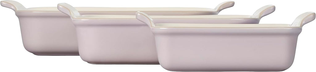 Stoneware Heritage Set 3 Rectangular Dishes, Shallot, 1.1 qt., 2.5 qt. & 4 qt. K805580