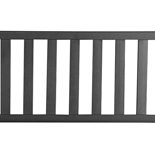 50" Black Metal Outdoor Garden Bench with Slatted Seat P2020