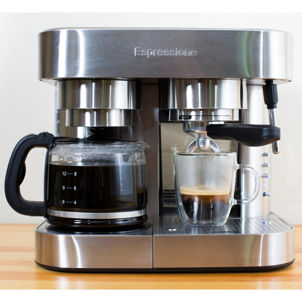 Stainless Steel Combination Espresso Machine & 10 Cup Drip Coffee Maker X676