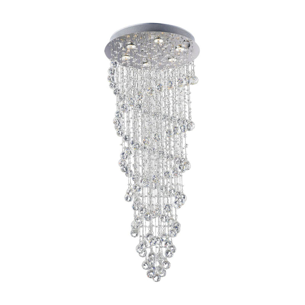 6 Light Flush Mount with Chrome Finish C9291