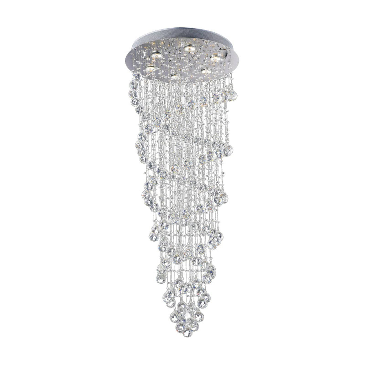6 Light Flush Mount with Chrome Finish C9291