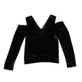Black Velvet Cold Shoulder Shirt M55478