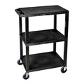 3 Shelves Utility Cart Black O25996