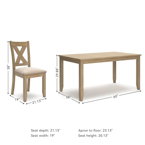 7 Piece Dining Set with Table and 6 Chairs V837858