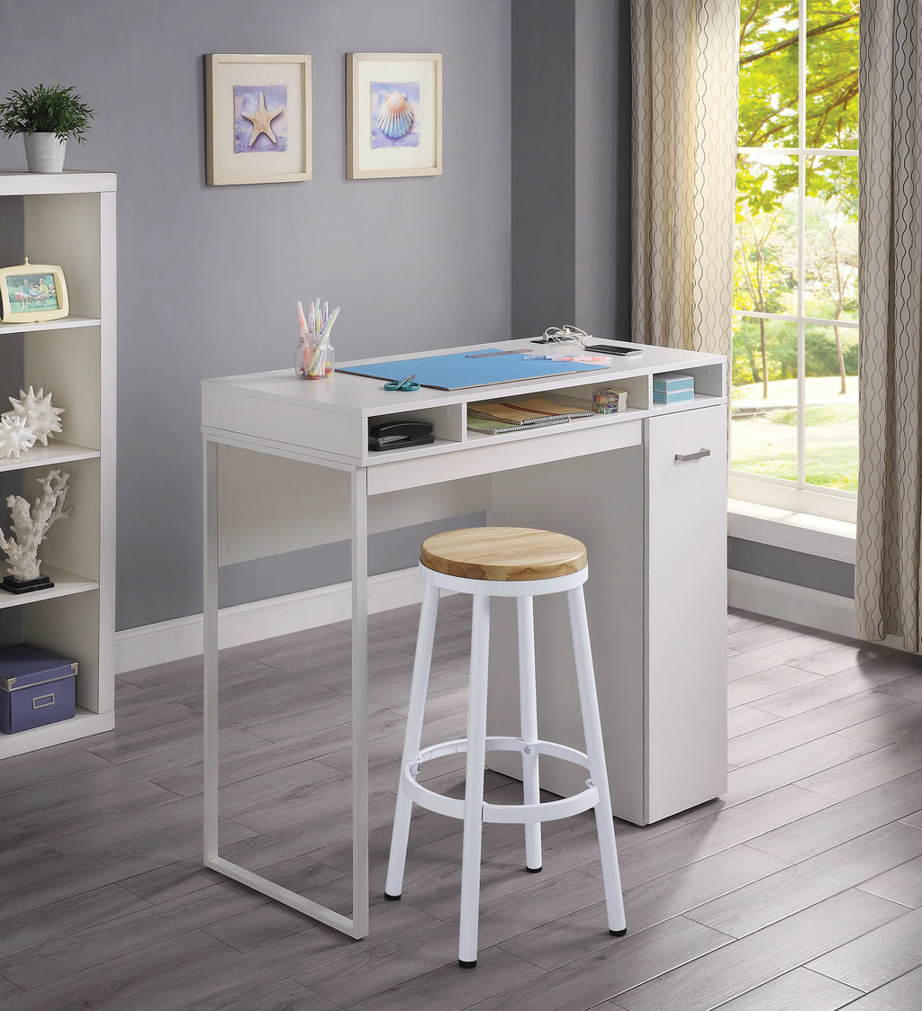 47" Wide White Desk with Storage A94754