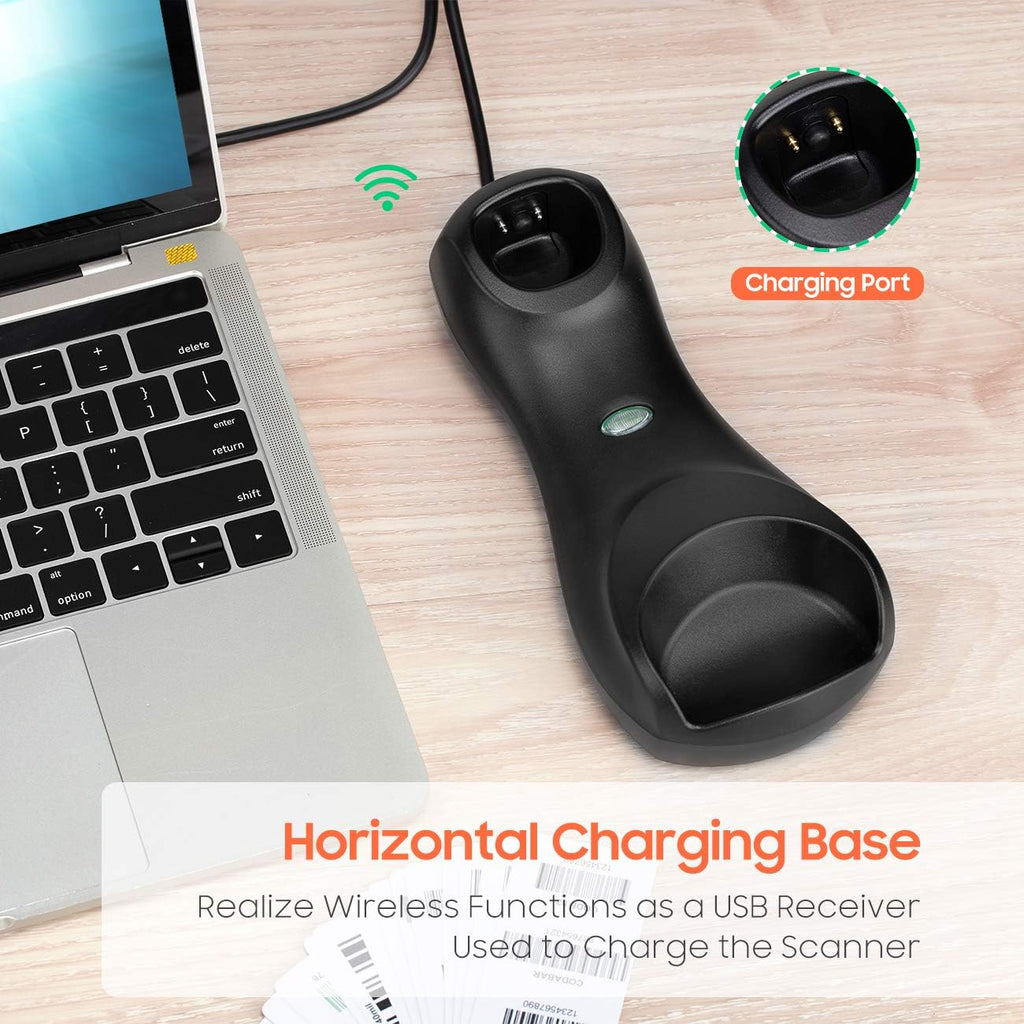 Pack of 2 Wireless 1D 2D QR Barcode Scanner with Cradle X283047