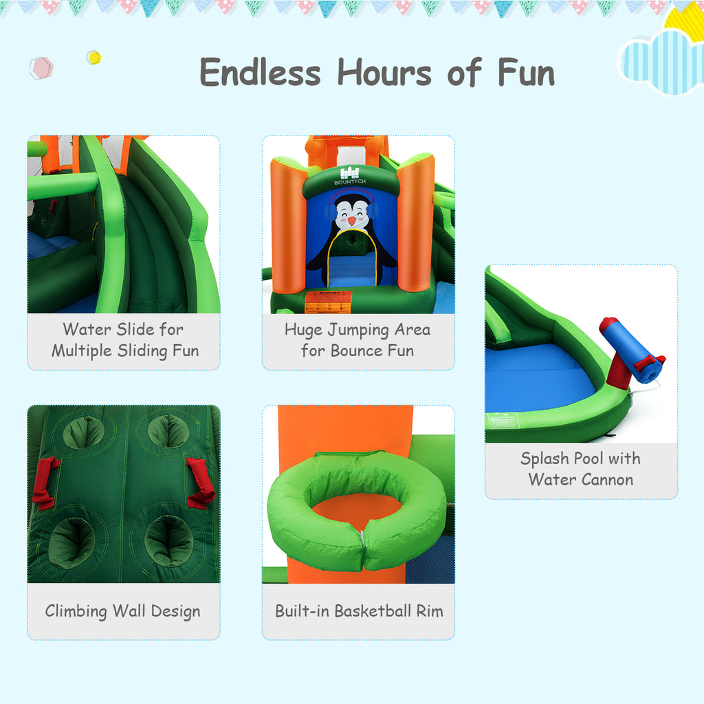 Inflatable Water Park Slide Bouncer with Splash Pool and Blower Z27960