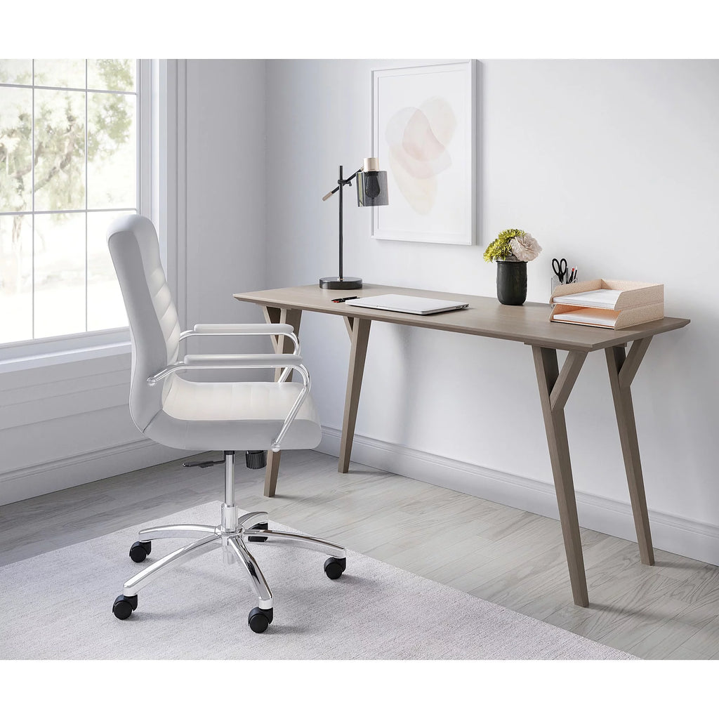 60"W Writing Desk, Light Oak Y9982