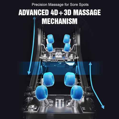 Black 4D 3D Dual-Mechanism Zero Gravity Massage Chair J5589