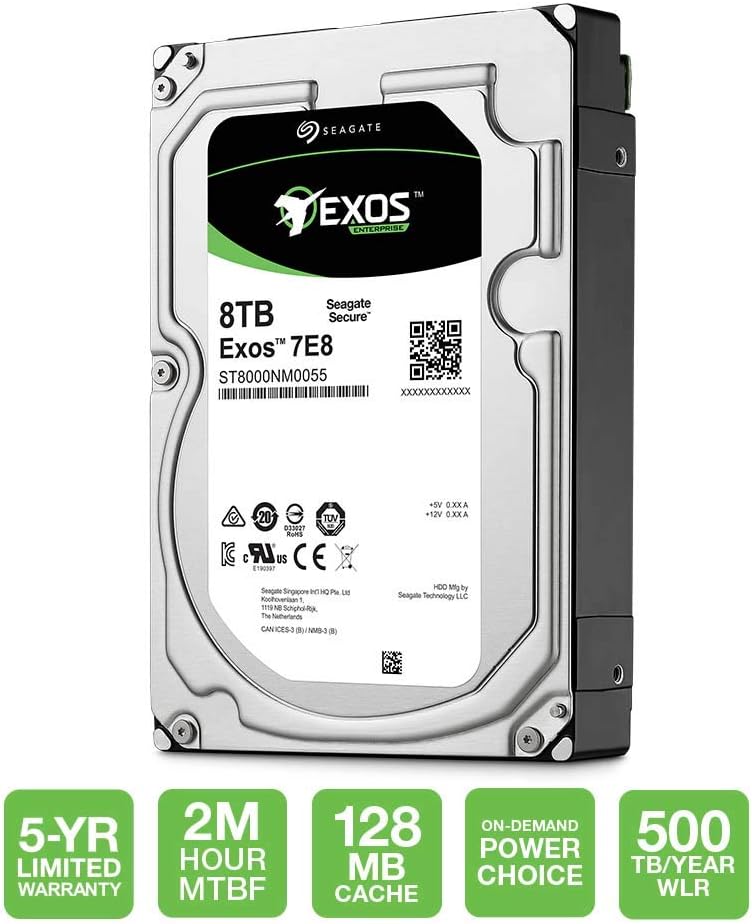 8TB 3.5 HDD 7200RPM SATA Internal Bare Drive T202