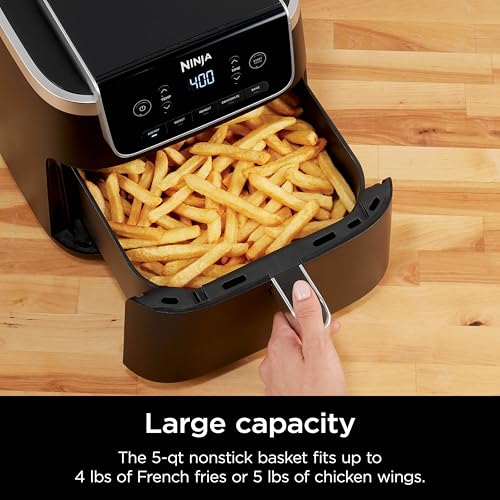 Grey 5 QT Air Fryer with Nonstick Basket J351