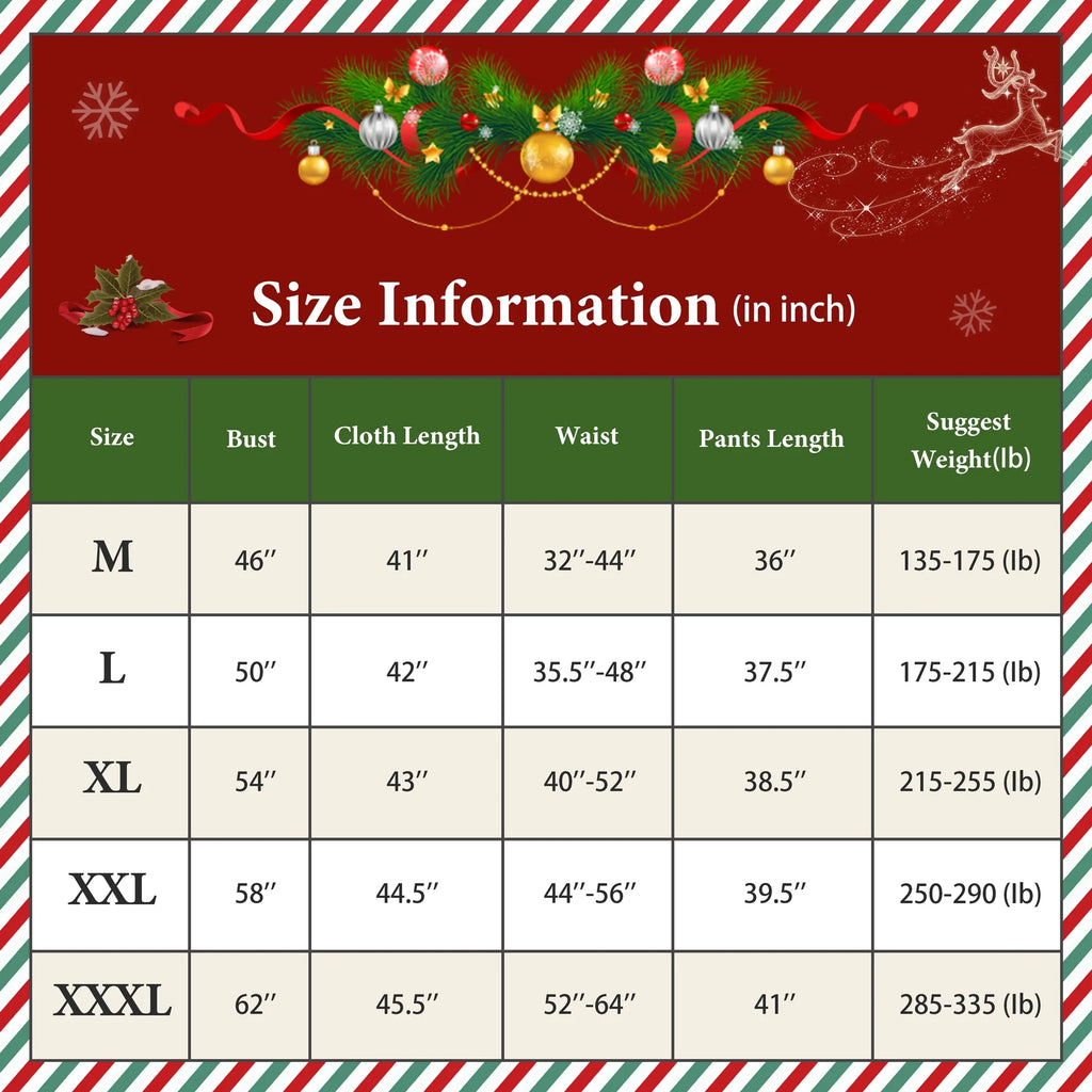 Deluxe Velvet Santa Claus Suit Set 12pcs -XXL R92678