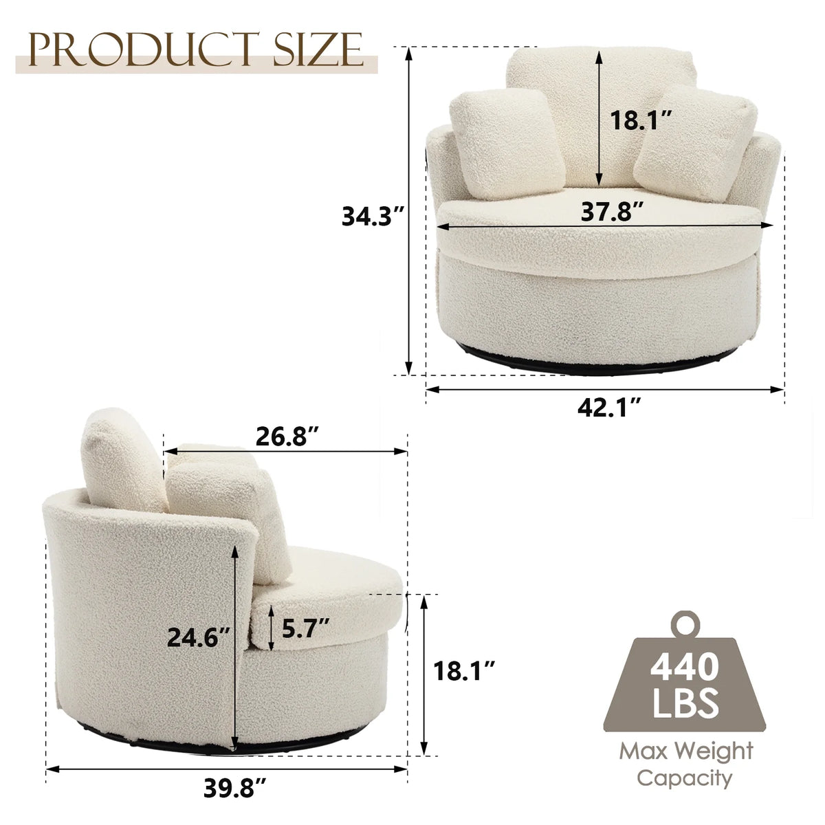 Sherpa Swivel Chair A82369