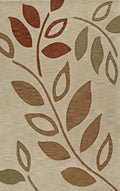 Brown Leaves Branches 9' x 12' Rectangle Area Rug A140