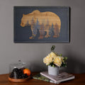 Wooden Wall Prints 3D Bear with Forest Patterns K300