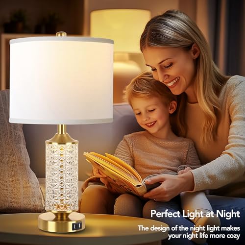 Set of 2 Table Lamps with USB Ports M91001