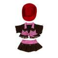Cowgirl Pink And Brown Outfit With Red Hat Fits Most 14"-18" M29204