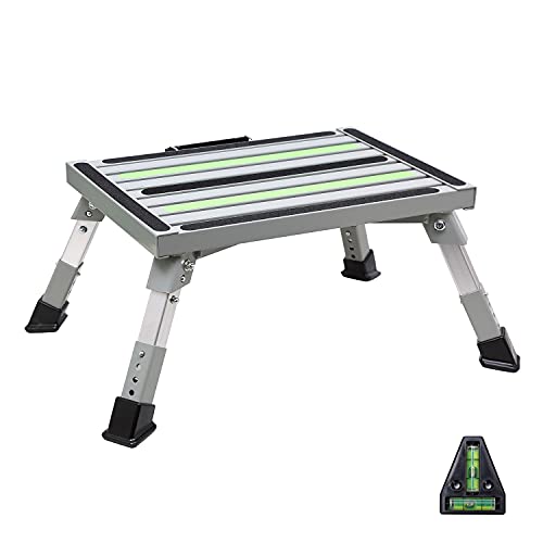 Portable Foldable Anti-Slip Aluminum RV Steps with Handles V6939
