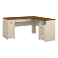 L Shaped Engineered Wood Desk in Antique White J869935