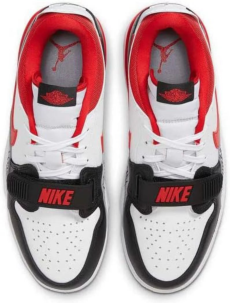 White Fire Red Black Low Top Sneakers P91519
