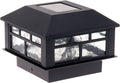 4 Pack Black Solar Post Cap Lights for Wood Vinyl Post Caps J195