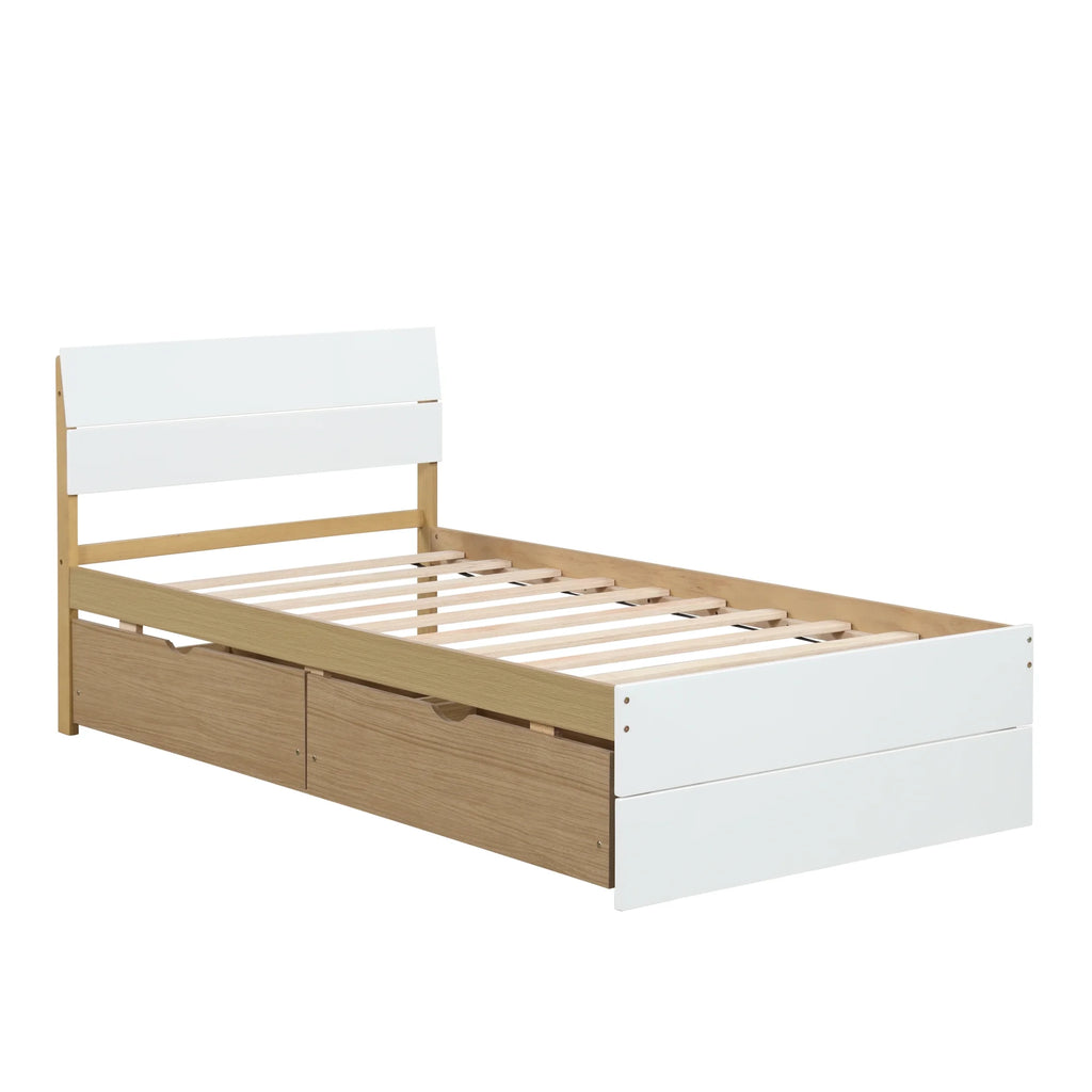Twin Bed Frame with 2 Drawers V12843