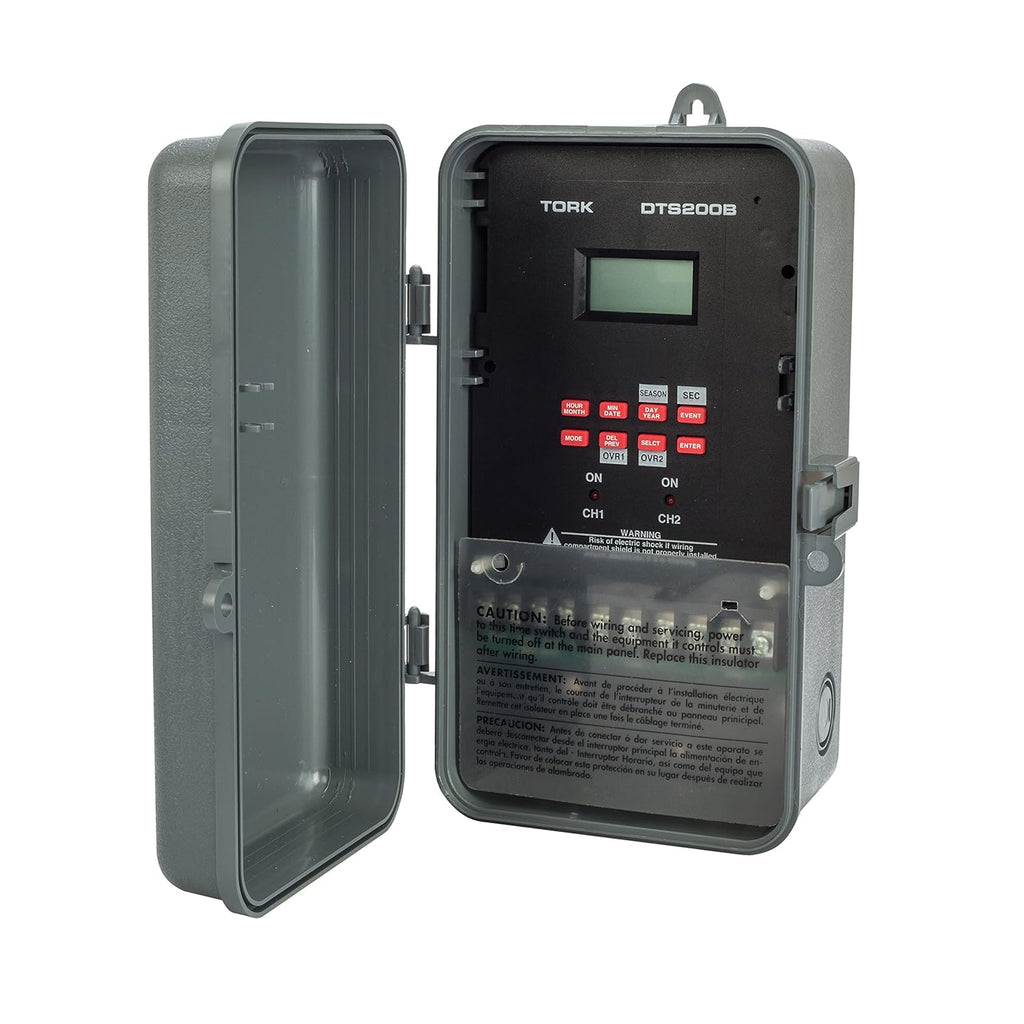 Multipurpose 365/7 Day Time Switch, 120/208-240/277 VAC, 2 Channels, SPDT Dry Contact T5153