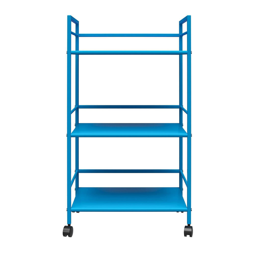 Blue Metal Rolling Cart O389