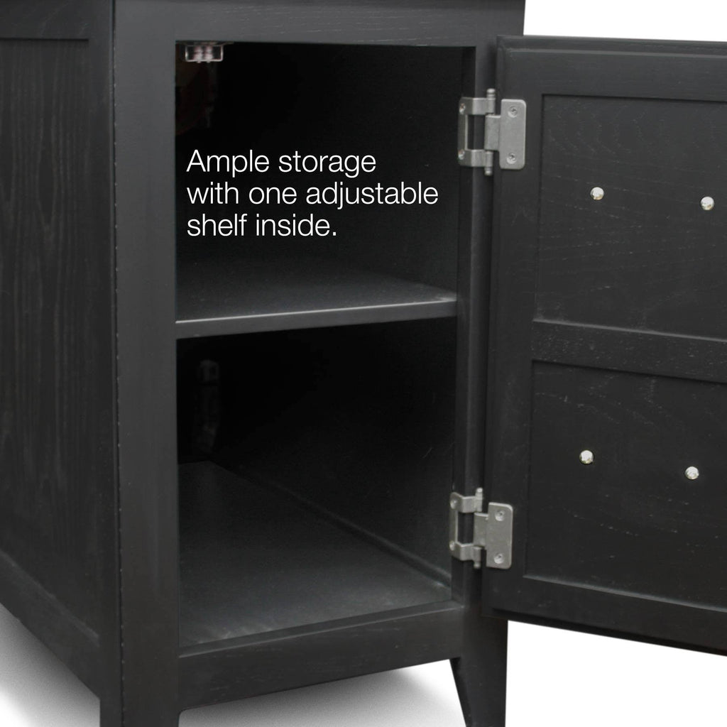 Slate Black Shaker Cabinet End Table X773