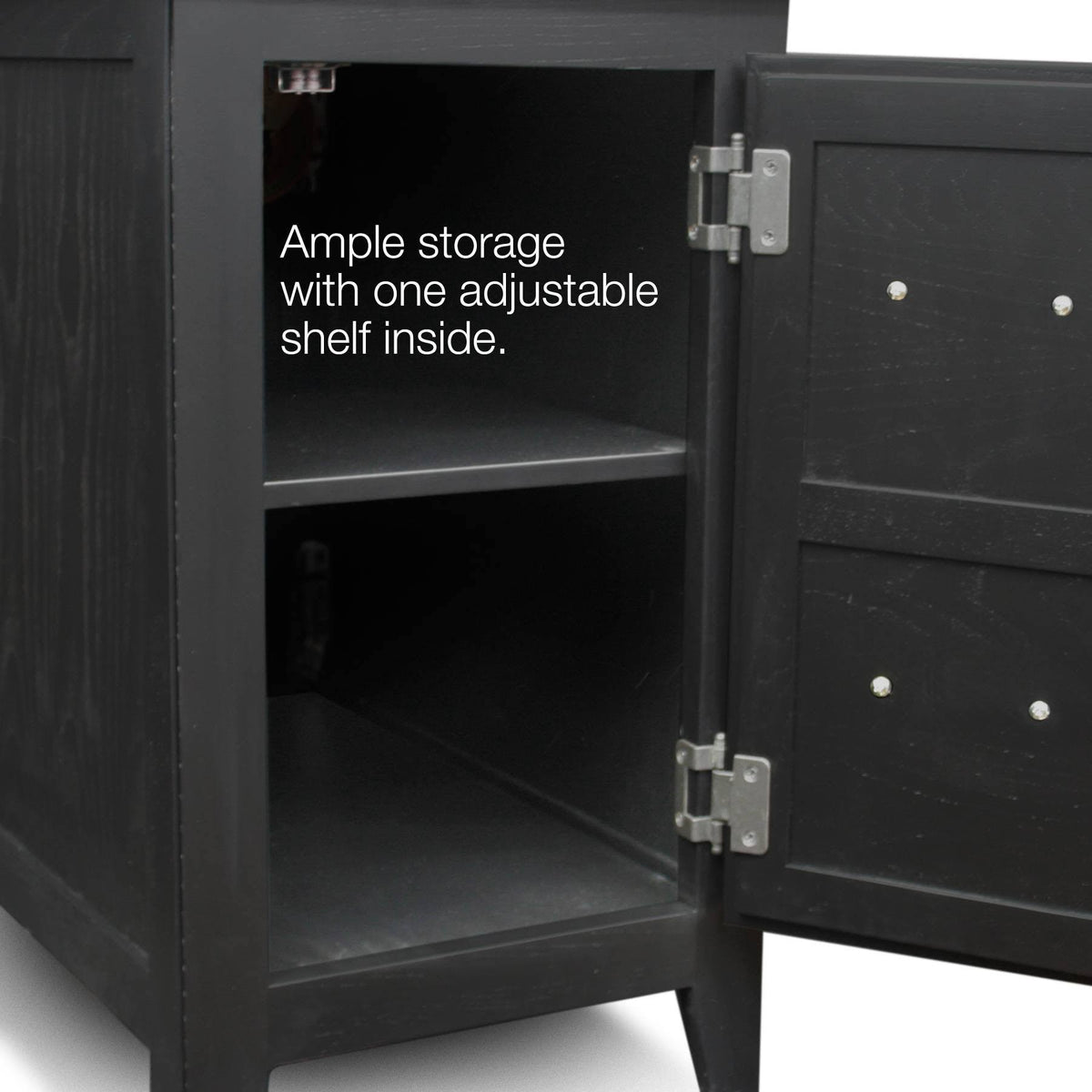 Slate Black Shaker Cabinet End Table X773