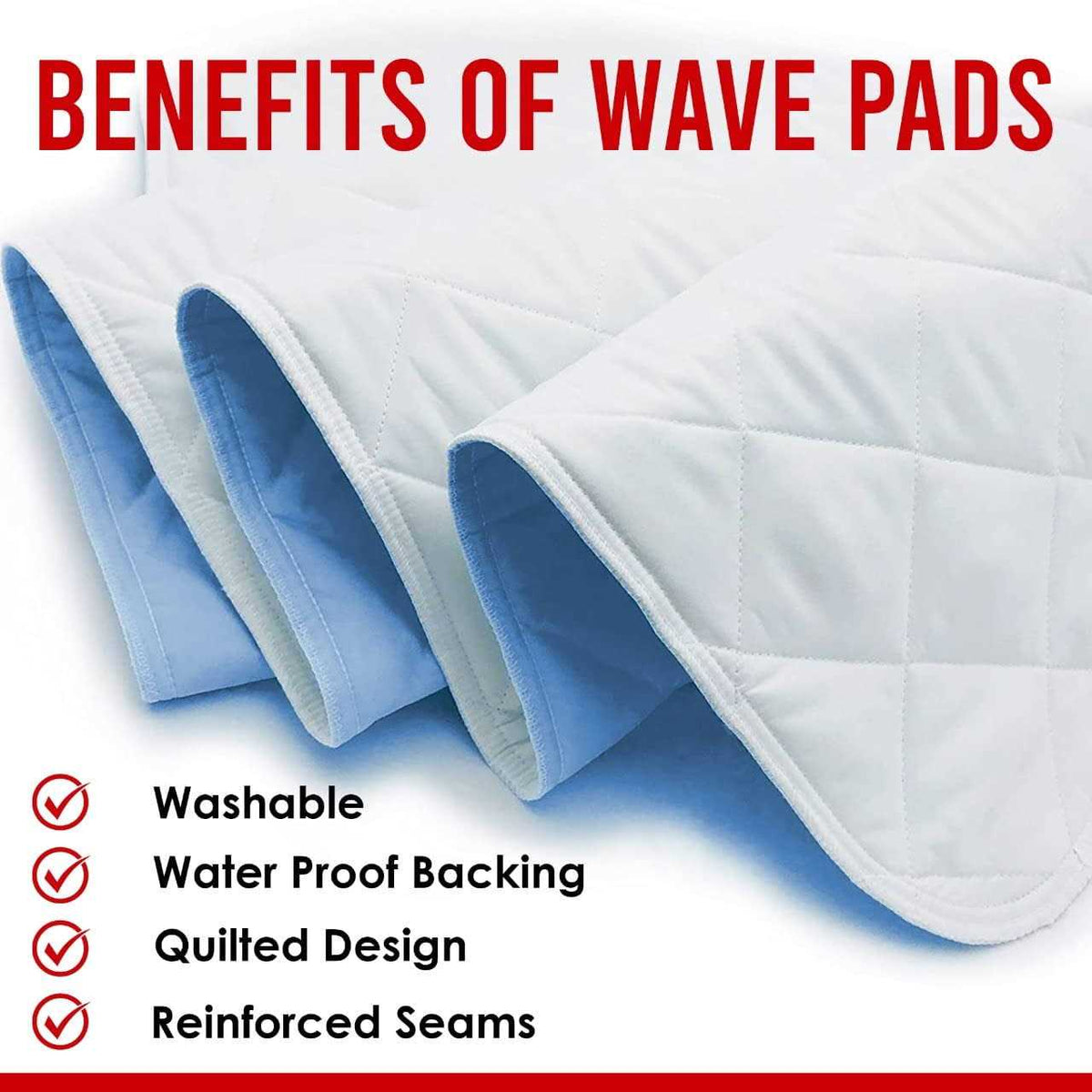 Washable Underpads Pack of 4 Large Bed Pads A105439