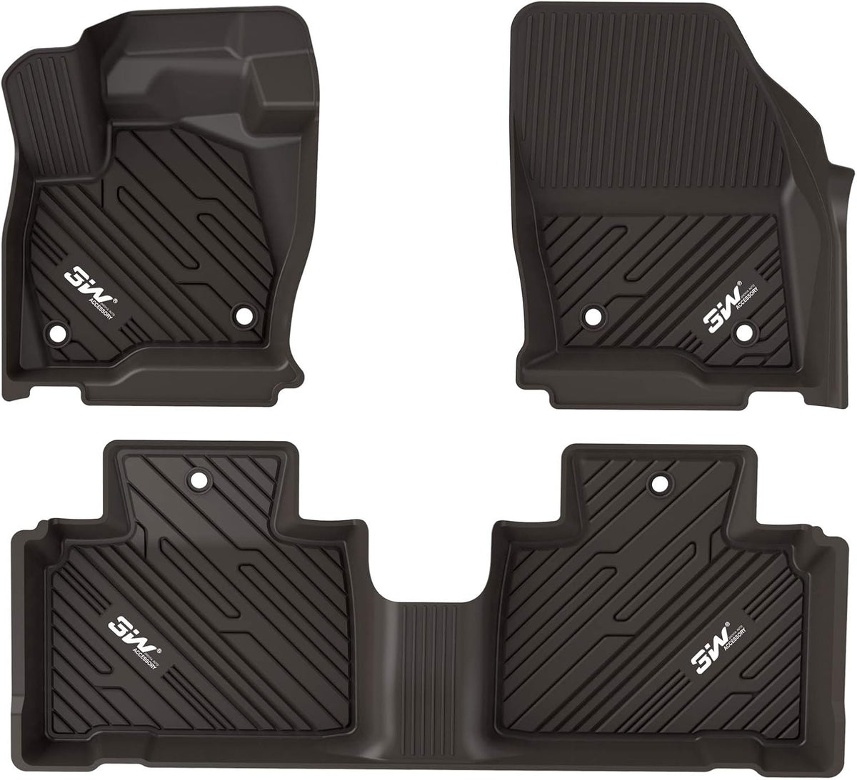 TPE All Weather Custom Fit Floor Liner for Ford Explorer 1st and 2nd Row Black B659