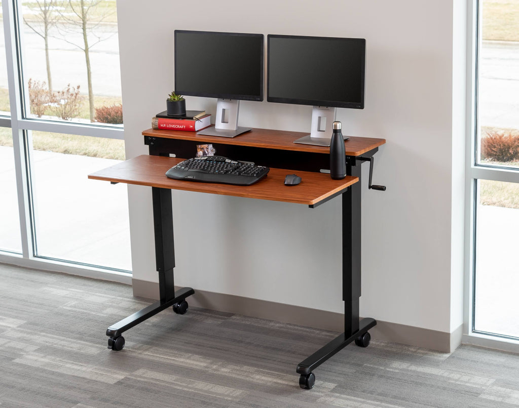 48-inch Crank Adjustable Height Stand Up Desk with Steel Frame B730