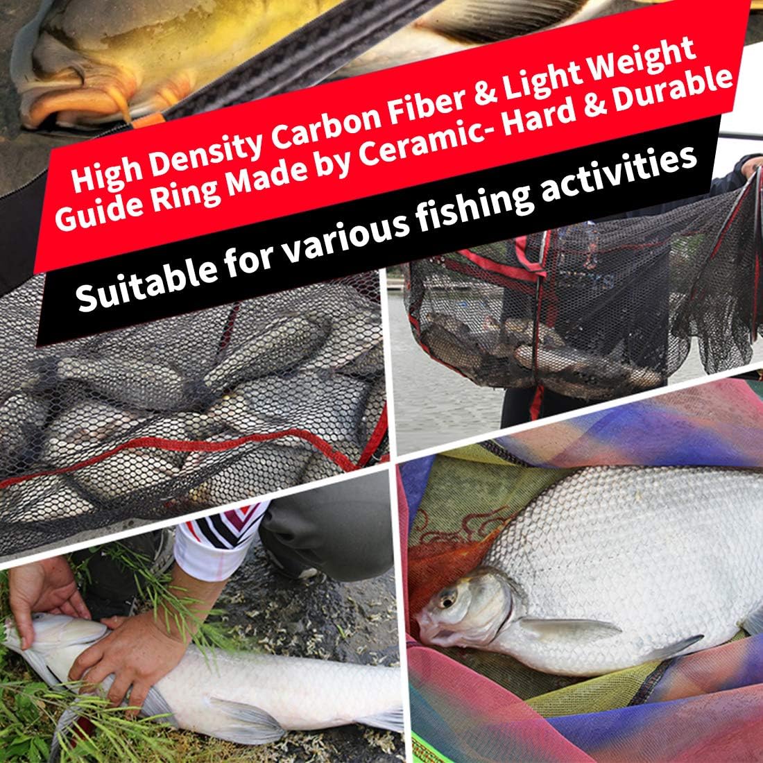 12 FT Carbon Fiber Telescopic Fishing Rod and Reel Combo with Carrier Bag O213844