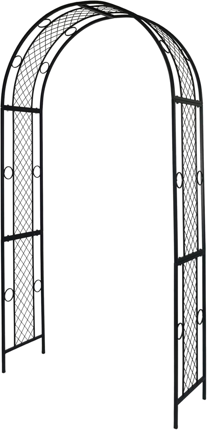 Black 47'' Wx87.5'' H Metal Garden Arch W916501