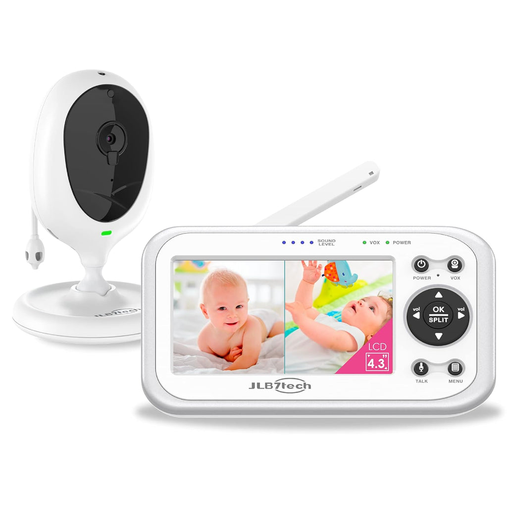 4.3 Split Screen Video Baby Monitor with 2 Cameras and Audio D2177