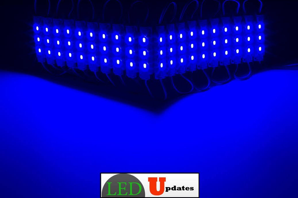 60ft Blue 5630 Injection LED Module with UL 12V AC Power Package P121