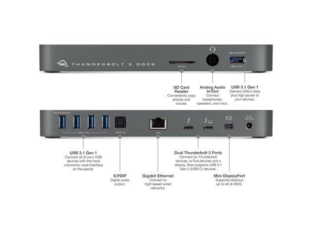 12-Port Thunderbolt 3 Dock, Space Gray W69430
