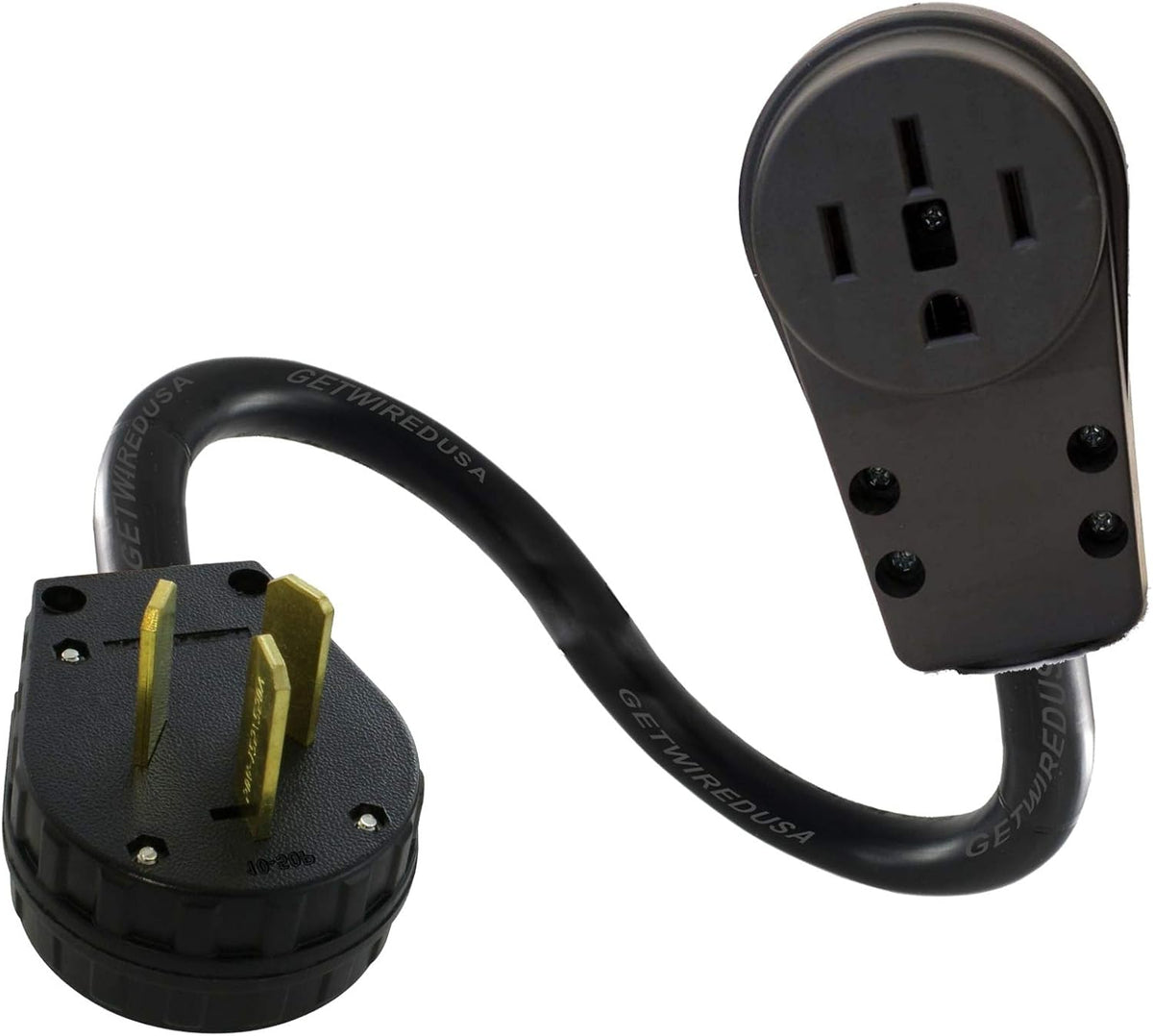 10-50P 3-Pin Male 220/250V 50A Plug To 14-50R Female 4-Prong Receptacle Adapter B634785