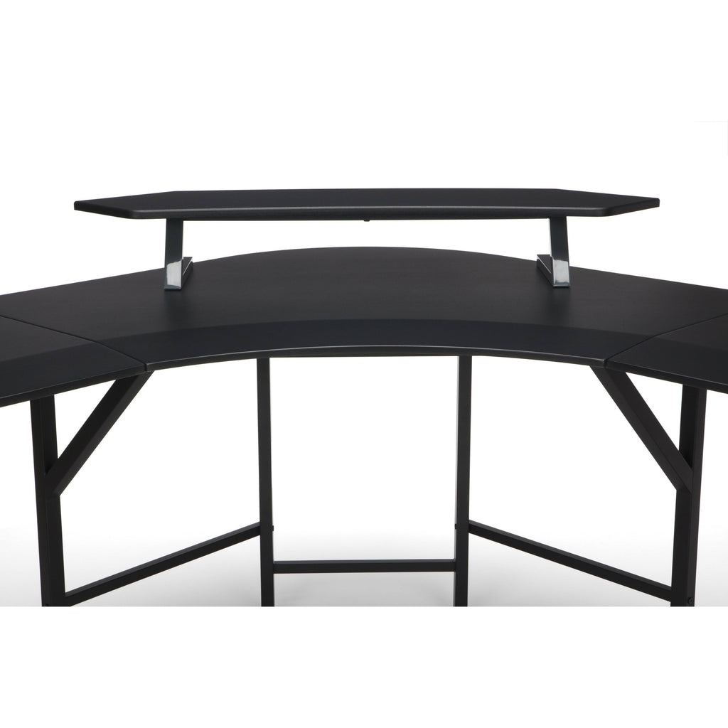 Grey L Shaped Gaming Desk P8209