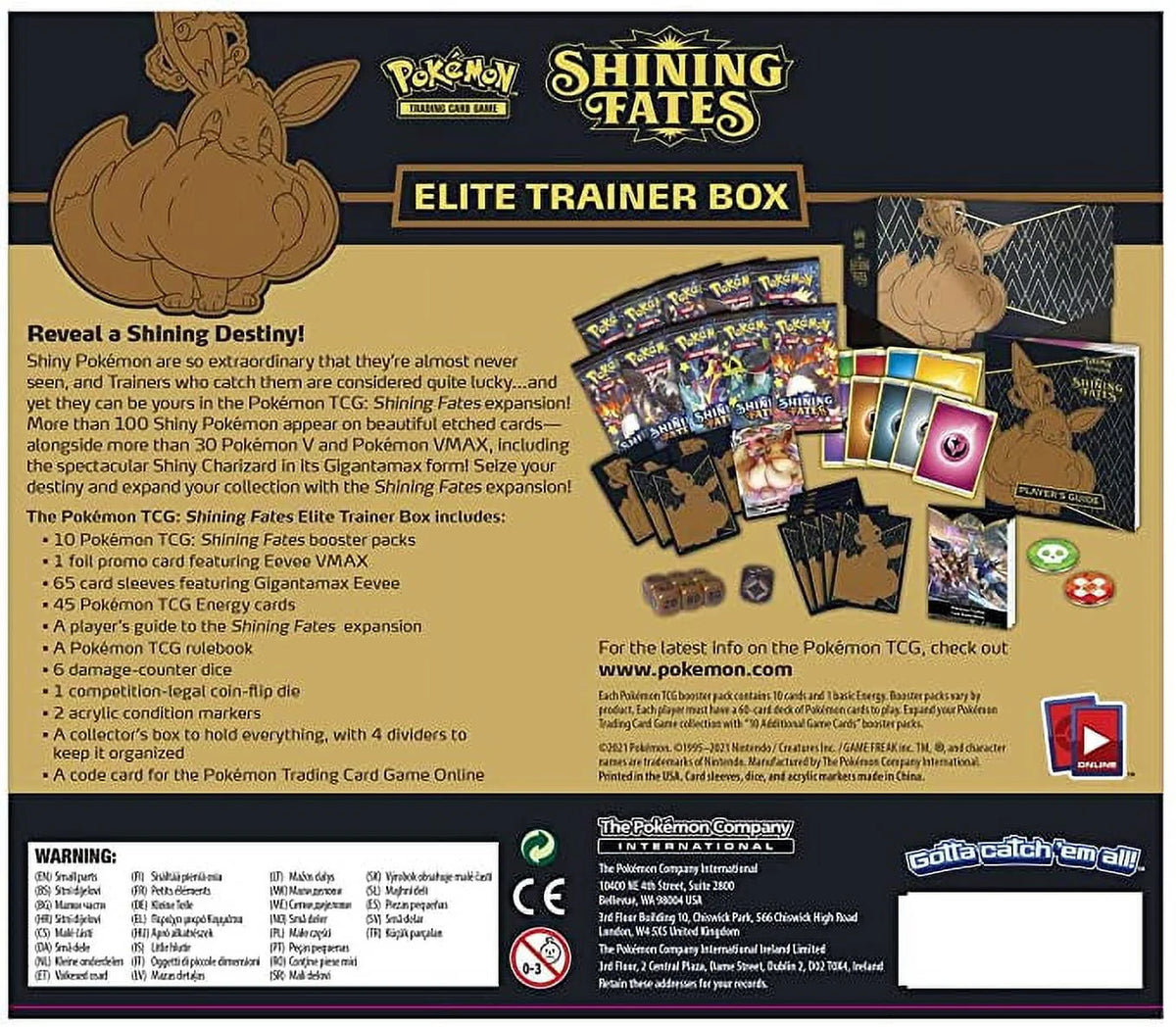 Pokemon Trading Cards Elite Trainer Box 10 Booster Packs W304