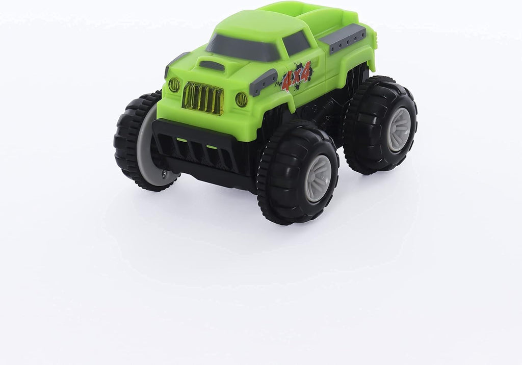 46 Pcs Glow in The Dark Race Car Track Set I215