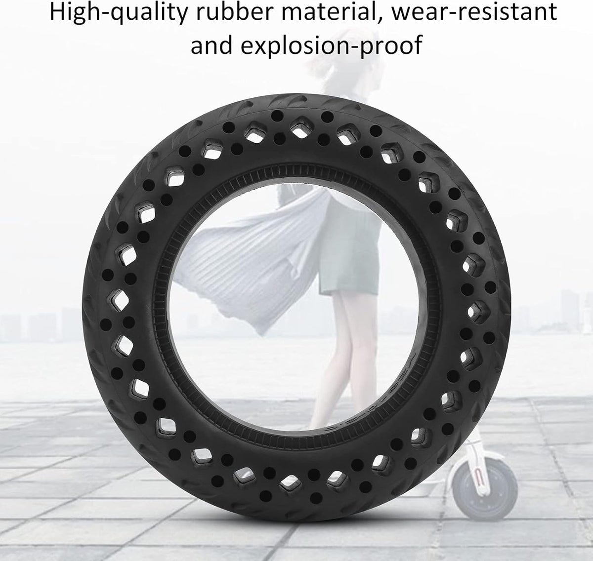 10x2.0in Solid Rubber Electric Scooter Tire Pack of 2 G417434