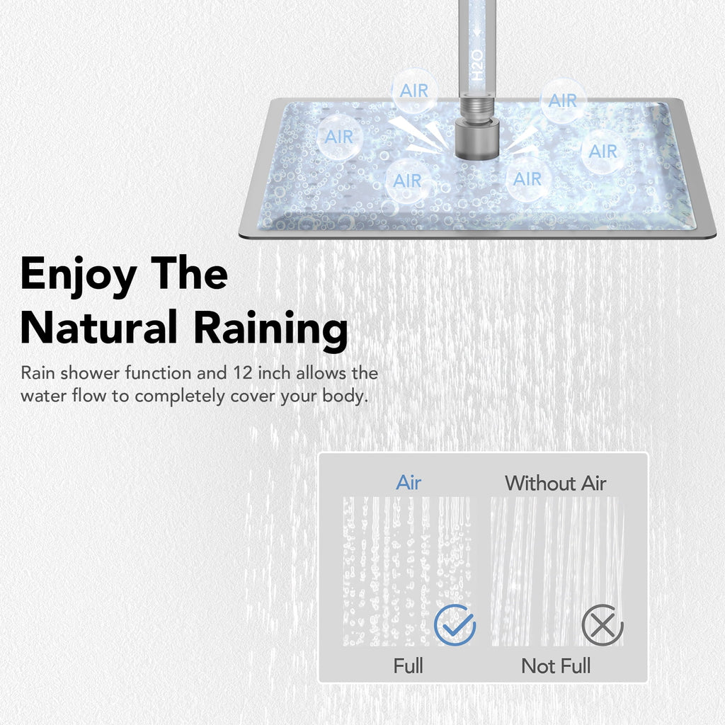 Brushed Nickel Thermostatic Shower Faucet Set N104