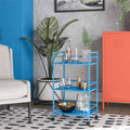 Blue Metal Rolling Cart O389