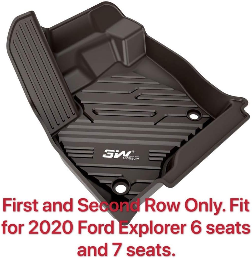 TPE All Weather Custom Fit Floor Liner for Ford Explorer 1st and 2nd Row Black B659