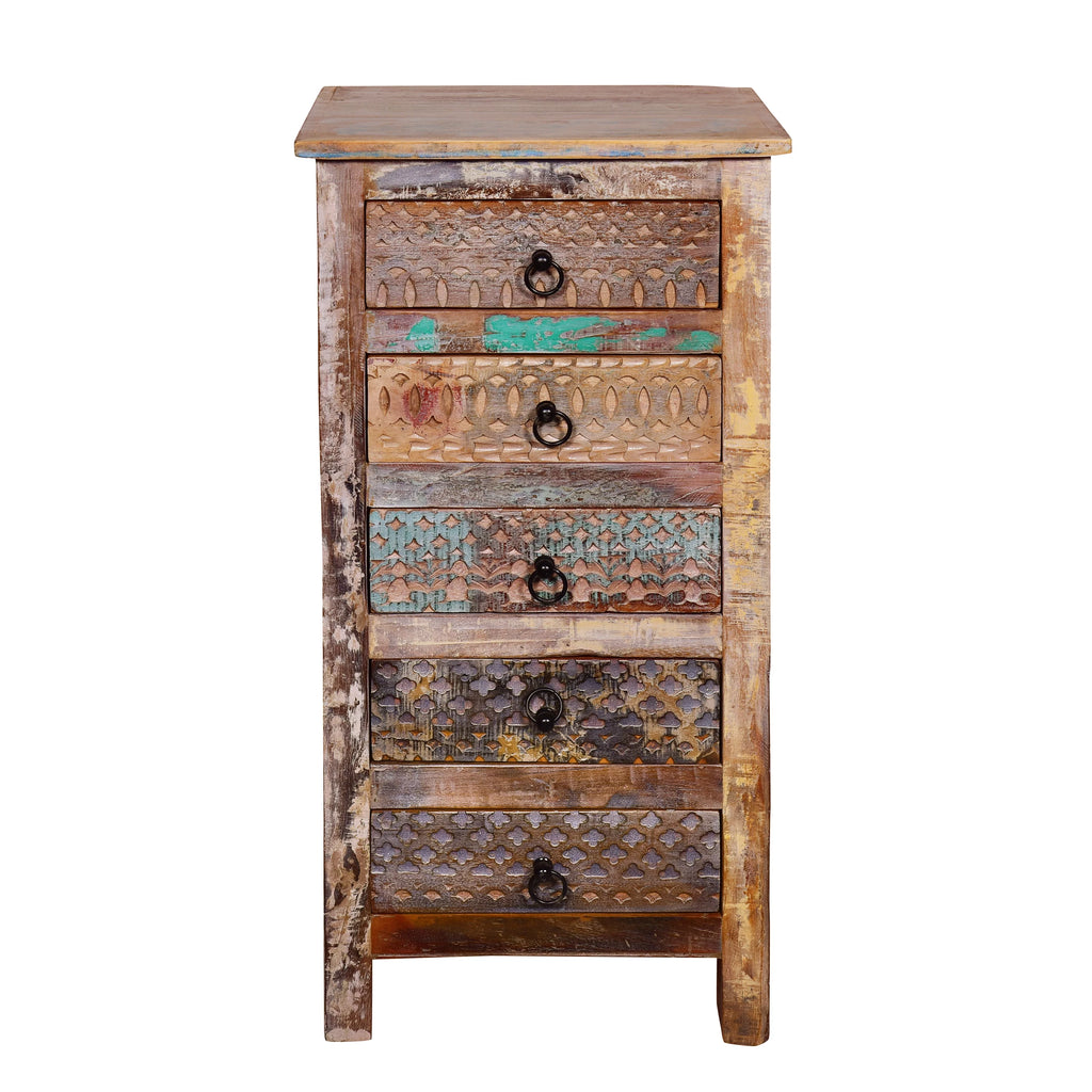 Handmade Wood 5 Drawer Chest E533