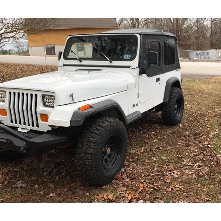 Convertible Soft Top Sailcloth for 1987-1995 Jeep Wrangler YJ Black 2 Door Q742025