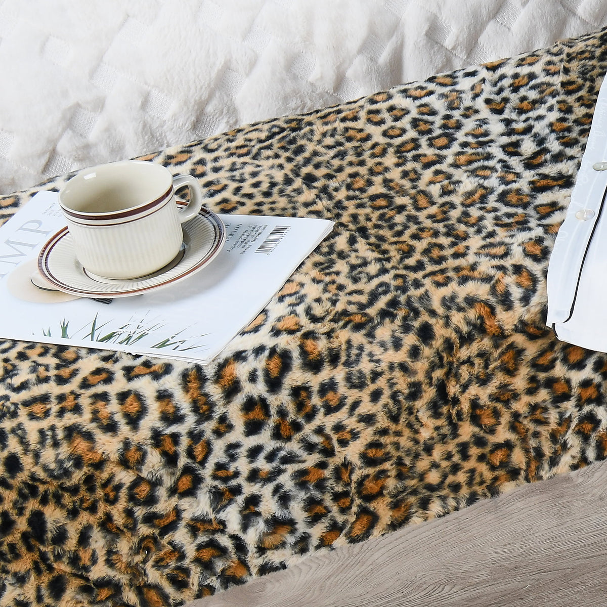 Faux Fur Ottoman C41182