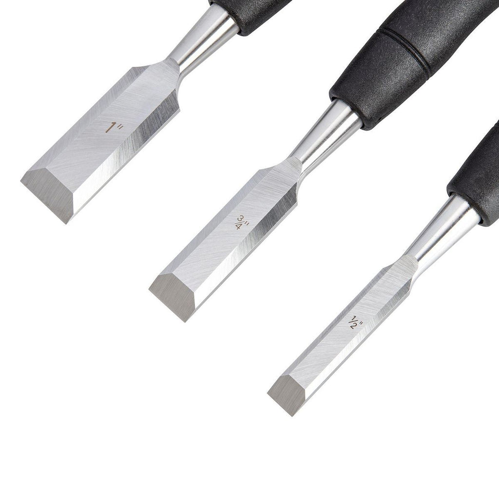 Wood Chisel Set with PVC Handles, 3-Piece R889312